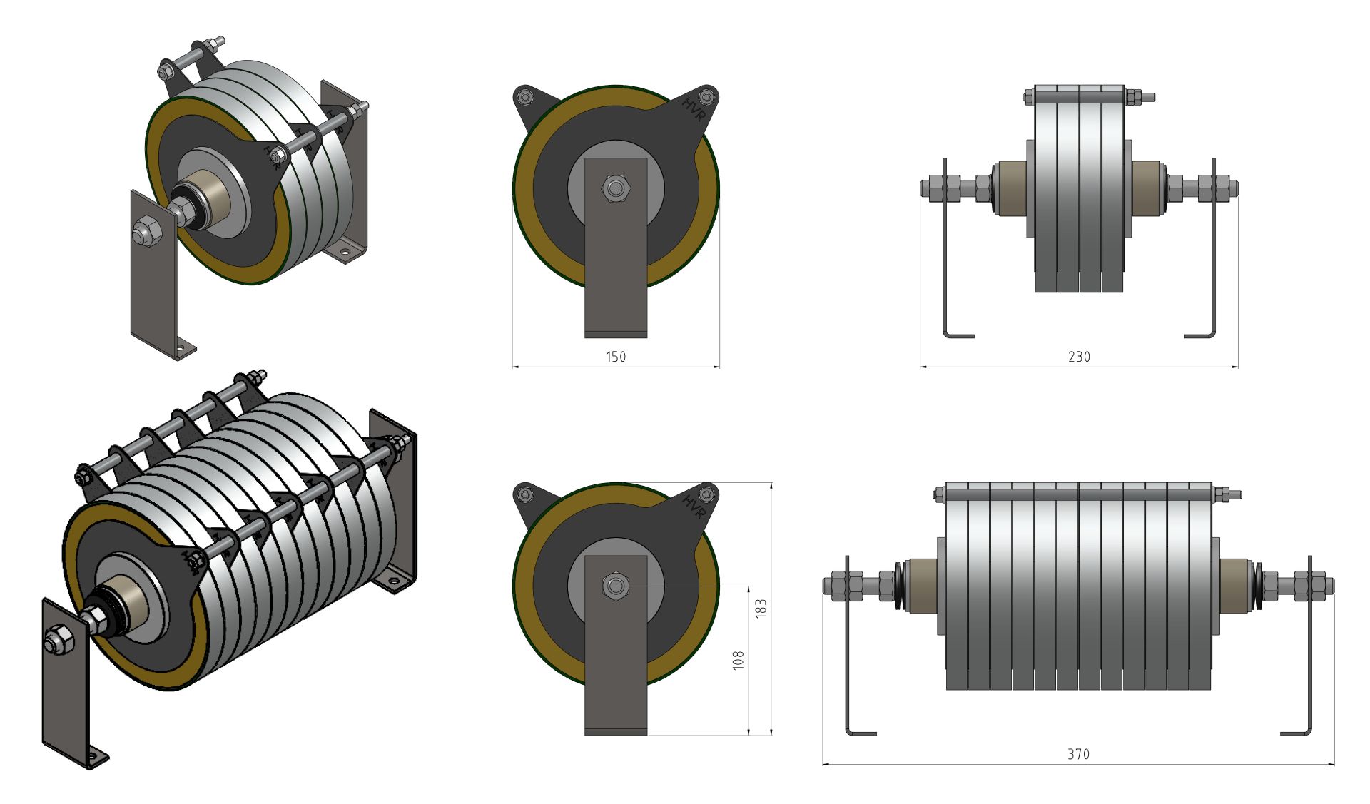 Sample Drawings of Stacks for Generator De-Excitation