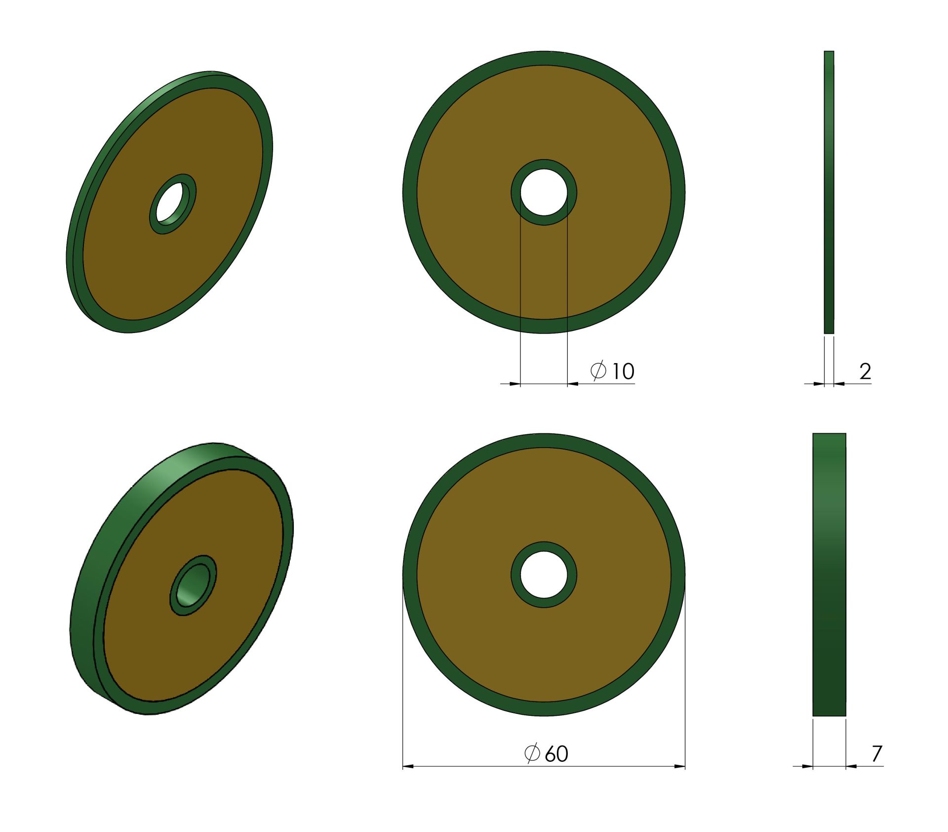 Discs 60mm Example Drawings